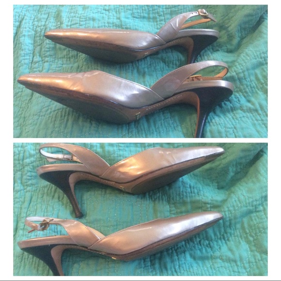 COLE HAAN POINTED TOE KITTEN HEEL SLING BACK 2” - Picture 3 of 6